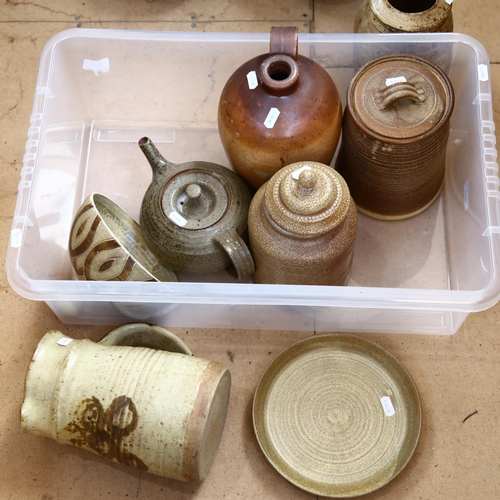 668 - Various stoneware jars and flagons