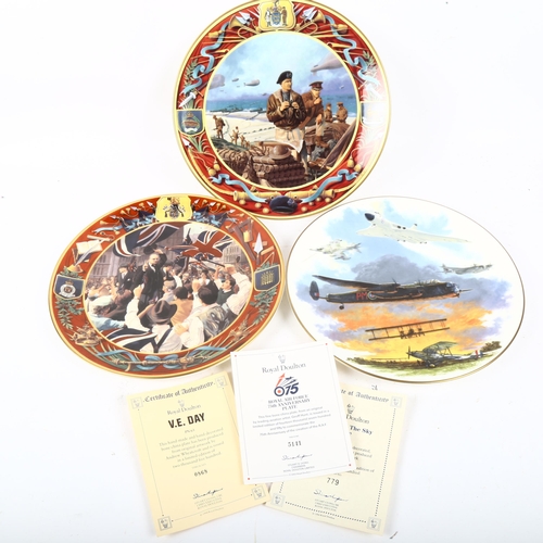 768 - Royal Worcester, Coalport and Doulton Wartime commemorative plates, including Dambusters