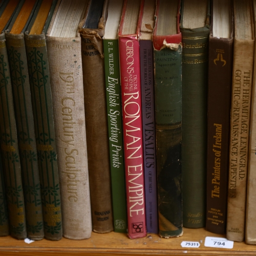 794 - A shelf of large Vintage art books etc