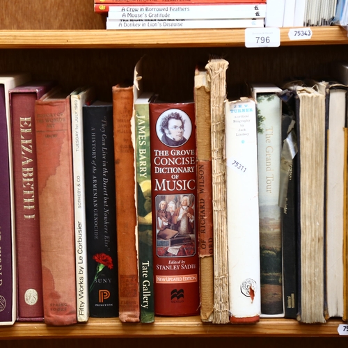 797 - A shelf of hardback books - musicians, composers, and art