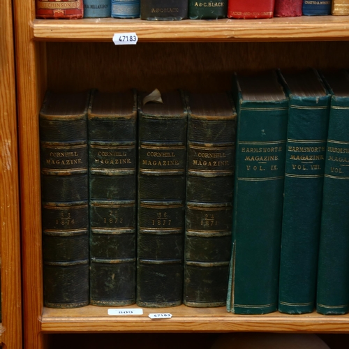 809 - 9 bound volumes of Harmsworth magazine, and 4 volumes of Cornhill magazine