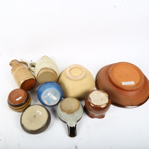 836 - A group of Studio pottery, including a bowl by Penny Tajina Simpson, 21cm