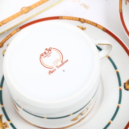 840 - A porcelain coffee set on tray