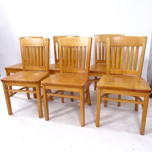 2289 - A set of 6 Scandinavian beech dining chairs