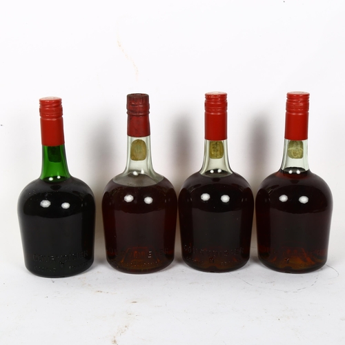 471 - 4 bottles of Courvoisier Three Star Luxe Cognac (4)