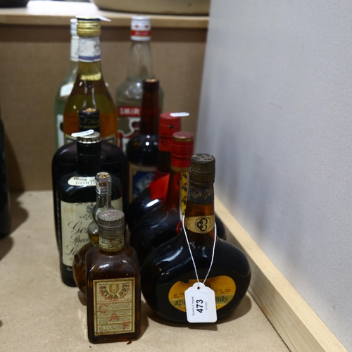 473 - Various spirits, including Vodka and Brandy (11)