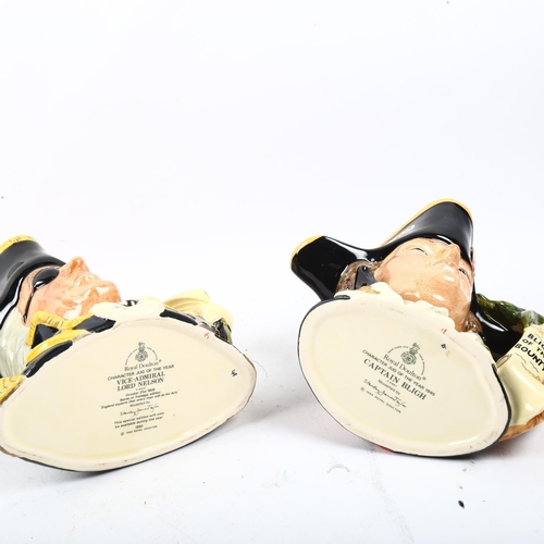 515 - 2 Royal Doulton character jugs, comprising Captain Bligh D6967, and Vice-Admiral Lord Nelson D6932