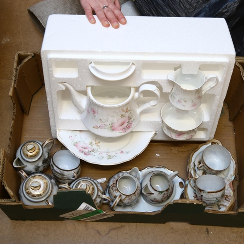 906 - Japanese eggshell tea set, and a Royal Stafford teapot etc