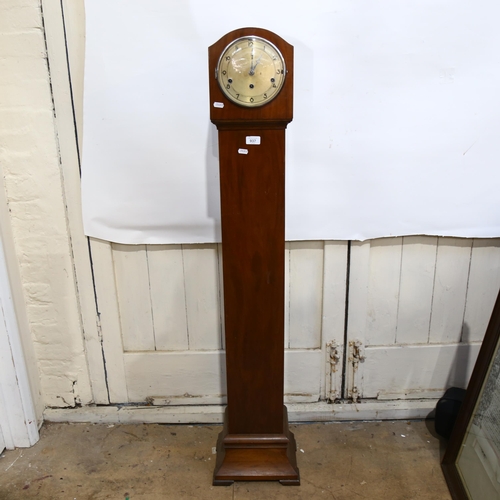 937 - An Art Deco Grandmother clock with 3-train movement, 139cm