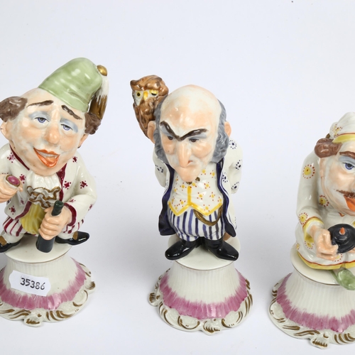 956 - A set of 5 Capodimonte miniature porcelain figures, largest height 15cm