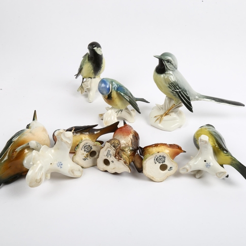 958 - 5 Karl Ens porcelain bird figures, and 3 Beswick birds, largest height 11cm (8)