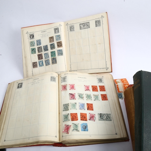 972 - A group of Vintage stamp albums containing various world stamps, including Penny Red and Penny Black... 