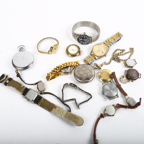 1057 - A group of mechanical wristwatches and pocket watches, to include Cimier, Ingersoll etc