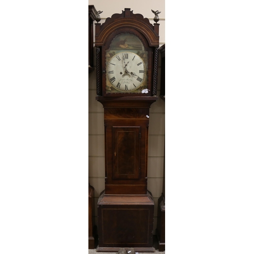 2420 - JACOB MOSELEY OF NEATH - a 19th century Welsh mahogany-cased 8-day longcase clock, arch-top white en... 