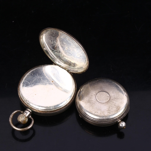 1168 - 2 silver pocket watches