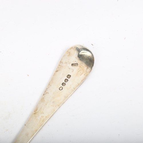 1216 - A George III silver Old English pattern serving spoon, maker's marks WE, hallmarks London 1809, leng... 