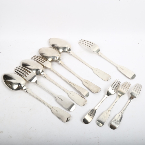 1236 - Various Irish silver cutlery, including spoons and forks, 20oz total