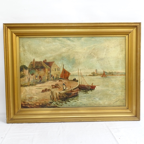 1393 - J. Gerrigly, a pair of Victorian oils on canvas, The Fisherman's Home - Ross, and The Haven, Christc... 