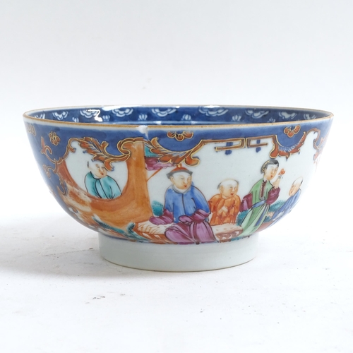 189 - A group of Chinese porcelain bowls, hand painted decoration, largest diameter 17cm (4)