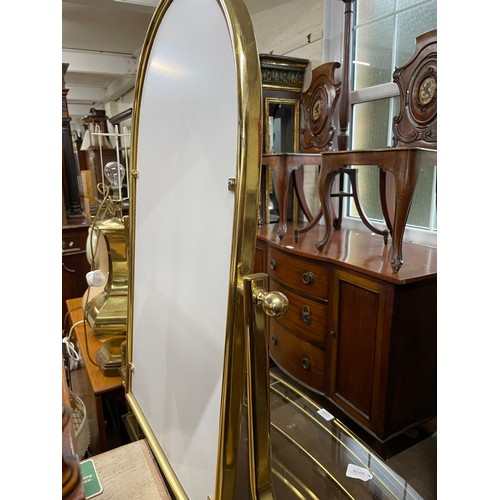 2294 - A Hollywood Regency style mirror-back console/dressing table, with 2 smoked glass shelves, W101cm, H... 