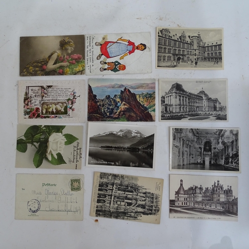 239 - A quantity of Vintage loose postcards, including topographical (boxful)