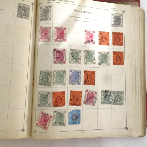 972 - A group of Vintage stamp albums containing various world stamps, including Penny Red and Penny Black... 