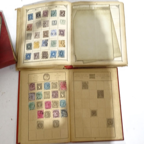 972 - A group of Vintage stamp albums containing various world stamps, including Penny Red and Penny Black... 