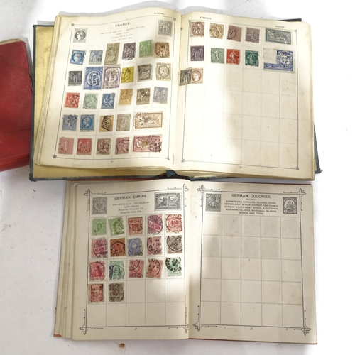 972 - A group of Vintage stamp albums containing various world stamps, including Penny Red and Penny Black... 