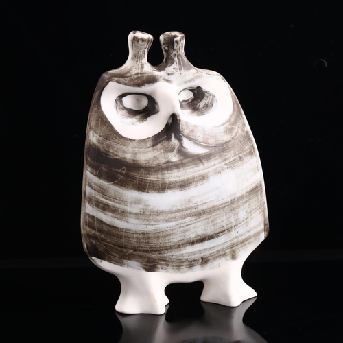 1562 - RICHARD AND SUSAN PARKINSON, a mid-century studio pottery owl figure, impressed maker's mark to foot... 