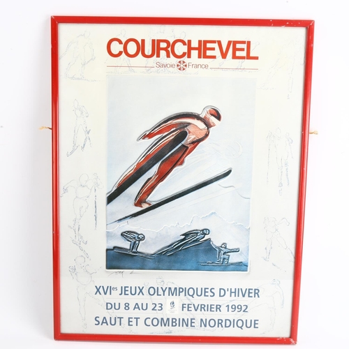 1569 - 1992 Courchevel Winter Olympics poster, Albertville, 65cm x 50cm