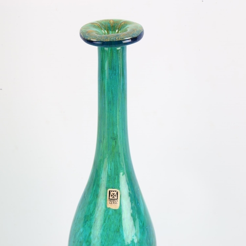 1597 - MICHAEL HARRIS designed Mdina glass vase, 1960/70s' Ming glass bottle form, makers label and etched ... 