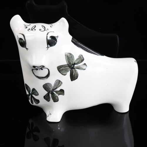 1602 - Richard and Susan Parkinson, a mid-century studio pottery bull figure, impressed makers mark, height... 