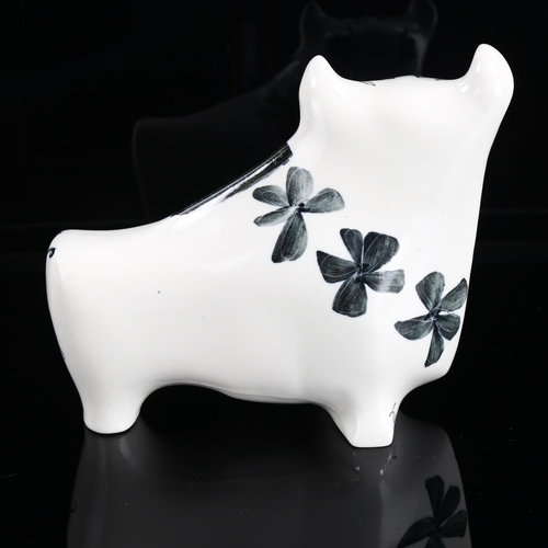 1602 - Richard and Susan Parkinson, a mid-century studio pottery bull figure, impressed makers mark, height... 