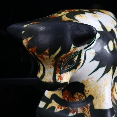 1605 - CELTIC POTTEREY, Newlyn, an earthenware bull, 1970s, with makers label, height 15cm