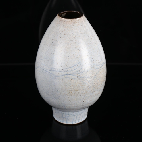 1610 - HEINER HANS KORTING, a Bauhaus Studio ovoid crackle glaze vase, Dornburg pottery, Germany, makers ma... 