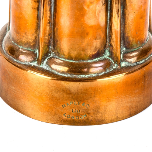 1003 - A Victorian copper jelly mould, by Maple & Co Ltd of London, no. 481, diameter 12.5cm, height 11.5cm