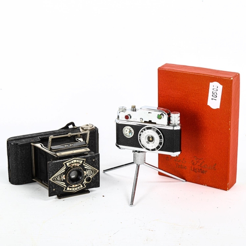 1023 - ENSIGN - a Vintage Midget camera and a photo-flash table lighter (2)