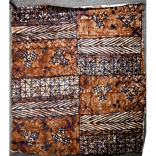 1042 - A Samoan Siapo bark cloth, approx 165cm x 145cm, bast cloth are made from 2 layers of the inner bark... 