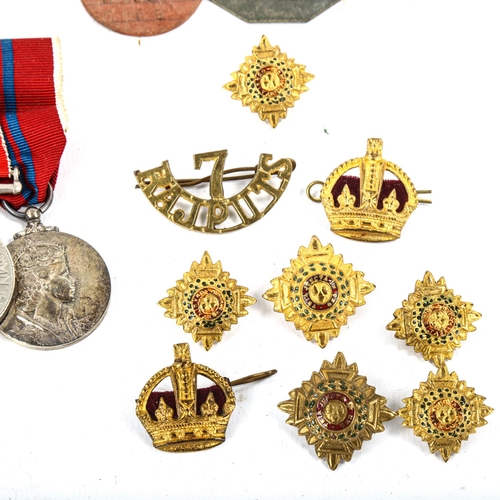 1046 - A group of 8 Great War and Second War service medals, awarded to Capt L F W Taylor RM, together with... 