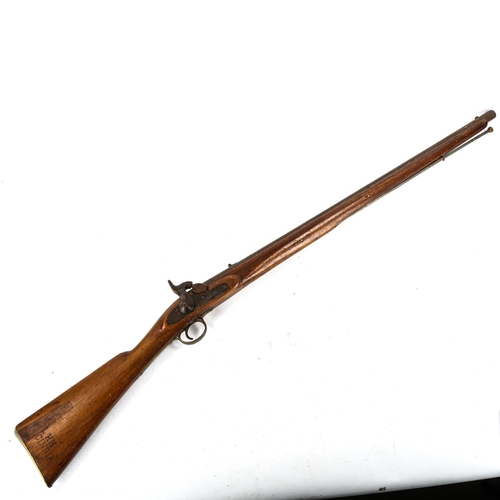 1053 - An Antique percussion rifle, by Maybury & Sons