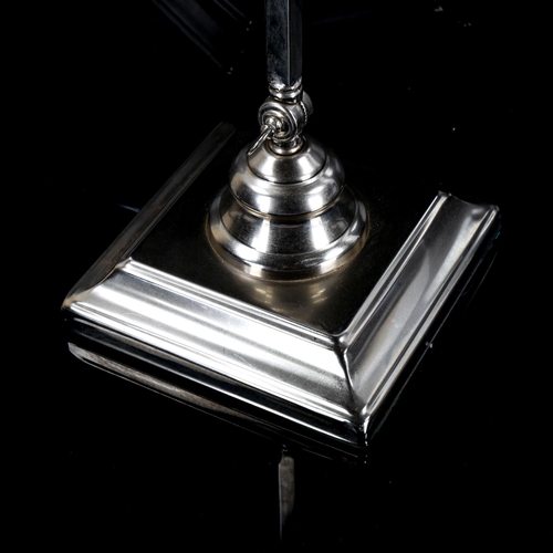 1087 - A silver plated anglepoise desk lamp, with plated shade