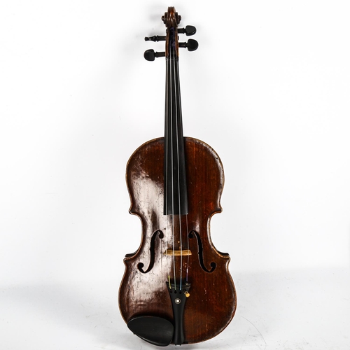 1099 - A full-size violin by Andrew Bennie, dated 1867, recently restored by Academy Violins Lewes, back le... 