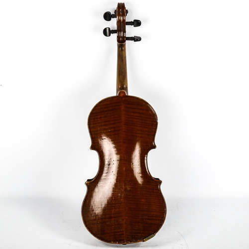 1099 - A full-size violin by Andrew Bennie, dated 1867, recently restored by Academy Violins Lewes, back le... 