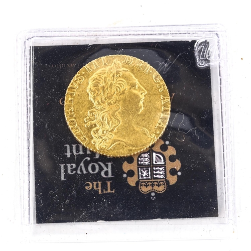 1166 - George III 1773 gold guinea, Royal Mint certified and authenticated