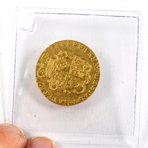 1166 - George III 1773 gold guinea, Royal Mint certified and authenticated