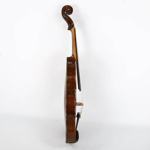 1099 - A full-size violin by Andrew Bennie, dated 1867, recently restored by Academy Violins Lewes, back le... 