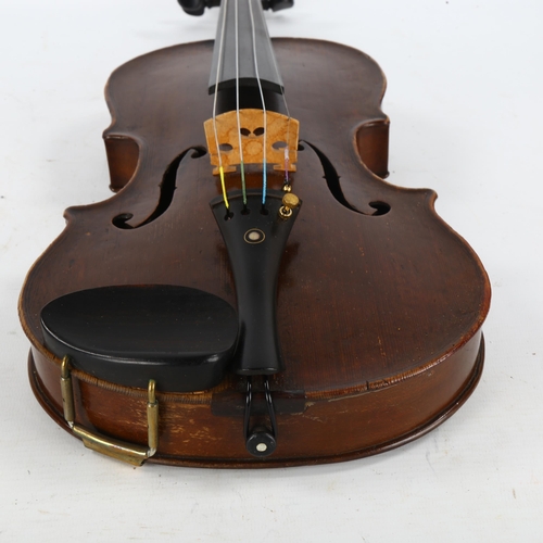 1099 - A full-size violin by Andrew Bennie, dated 1867, recently restored by Academy Violins Lewes, back le... 