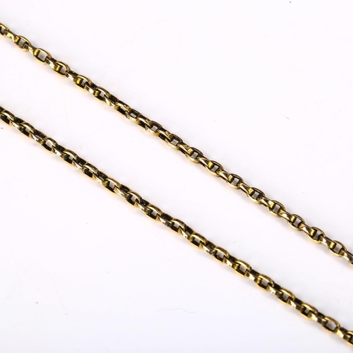 238 - A 9ct gold belcher link chain necklace, with 9ct barrel clasp, necklace length 42cm, 5.3g