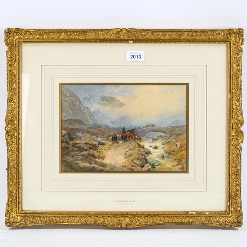 2013 - T M Richardson, watercolour, The Gerry River Perthshire, signed and dated 1851, 18cm x 26cm, framed