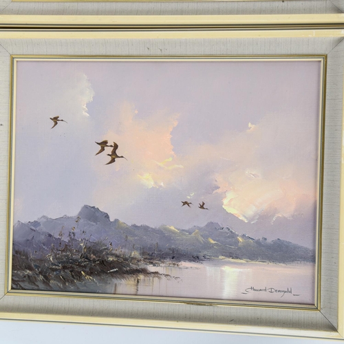 2027 - Howard Devonald, pair of oils on canvas, birds in flight, signed, 35cm x 46cm, framed